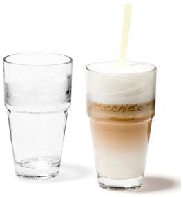 LEONARDO SOLO pohár szett 2részes latte macchiatós, szatin