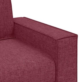 kétszemélyes bordó színű szövetkanapé 120 cm