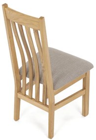 Natúr Tömörfa Étkezőszék, Bézs Üléssel. C-2100 CRM2