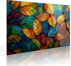 Üveg kép - Levélmozaik (70x50 cm)
