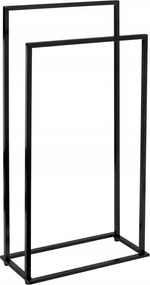 Törölközőtartó állvány 2 karos Gesi fekete