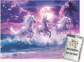 Gyerek Fotótapéta Unikornis Ló Tengerpart Tapéta Gyerekszoba 400x280