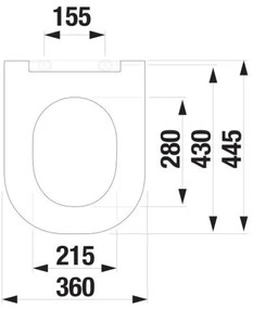 JIKA H8917167160631 - MIO SoftClose WC ülőke, duroplast, matt fekete