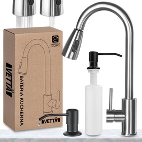 Konyhai csaptelep flexibilis forgatható kifolyócső magas csaptelep króm Adagoló