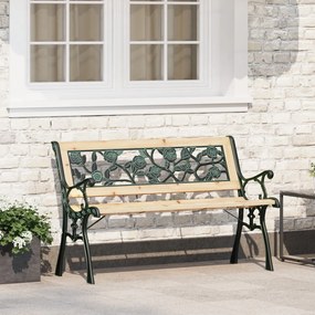 Kerti pad rózsás háttámlával 116 cm Fa