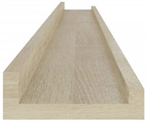 2 db sonoma tölgy színű fali polc 100 x 9 x 3 cm