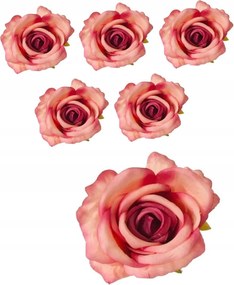 6x Mesterséges rózsa csomózás fej bimbó karácsony virágok rózsák nagy