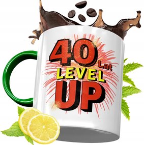 Zöld Bögre 40 40STE 40-ES Születésnapra Ajándék fényképes nyomattal