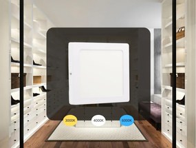 LED panel falon kívüli 12W / PSSF / SMD / 3000K - 4000K - 6000K / WH - LPL433