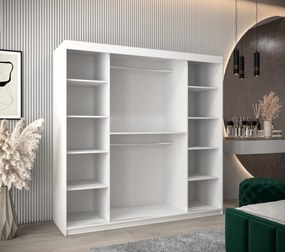 Ruhásszekrény 250 cm Verika 4 250 (fehér + fekete). 1064319