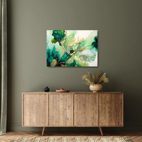 Üveg kép - Zöld absztrakció (70x50 cm)