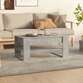 betonszürke szerelt fa dohányzóasztal 102 x 55 x 45 cm