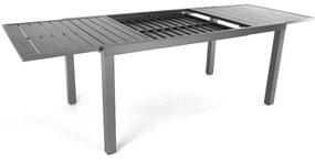Mirolo kerti asztal, 160–240 × 89 cm, fekete