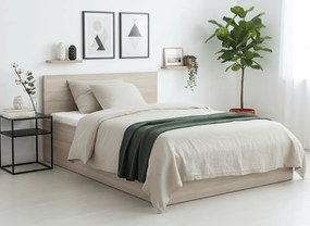 SOFIA ágy 180 x 200 cm, sonoma tölgy Ágyrács: Ágyrács nélkül, Matrac: Coco Maxi 20 cm matrac