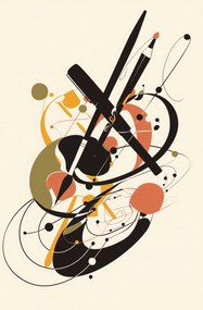 Poszter 56,6x86,4cm Absztrakt Rapsod