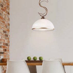 Rúdra szerelt COBRA csillár 1xE27/60W/230V Ø 30 cm bronz/patina