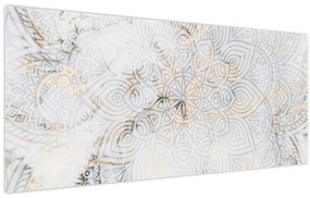Egy fehér mandala képe (120x50 cm)