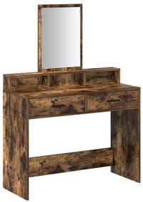 Fésülködőasztal Fiókokkal Füstölt Tölgy 100x41x140 cm