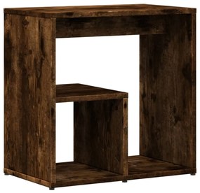 2 db füstös tölgy színű szerelt fa kisasztal 50x30x50 cm