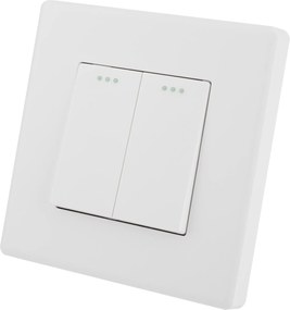 Dupla Klasszikus Fehér Ki/Be Kapcsoló Szett Kerettel Miuun Leo