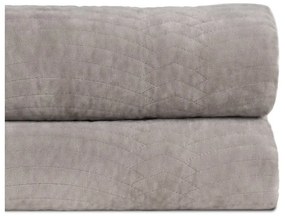 Szürke bársony steppelt ágytakaró 230x260 cm – Ixia