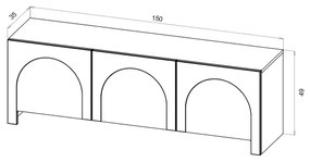 NIO fekete TV-állvány