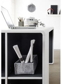 TEO íróasztal, fehér/antracit