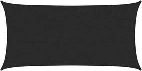 vidaXL fekete HDPE napvitorla 160 g/m² 2 x 3,5 m