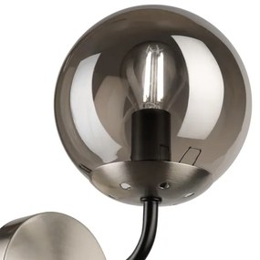 Brilagi - Fali lámpa MALIVA 1xE14/15W/230V matt króm/füstszínű