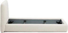 Bézs kárpitozott egyszemélyes ágy ágyrács nélkül 90x200 cm Martina – Kave Home