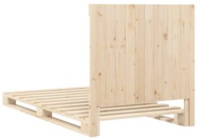 tömör fenyőfa ágykeret fejtámlával 100 x 200 cm
