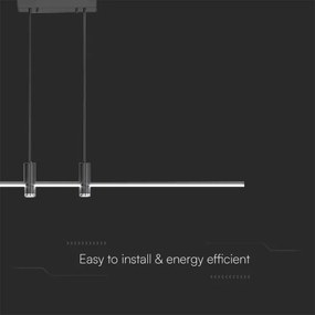 LED Csillár zsinóron LED/19W/230V 4000K fekete
