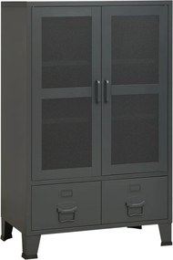 vidaXL antracitszürke fém ipari tárolószekrény 70 x 40 x 115 cm