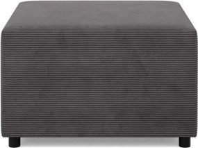 Zeus puff, kordbársony, 70x70, szürke