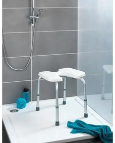 WENKO 206051100-Zsámoly SECURA 46x53,5 cm fehér/ezüst