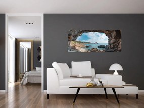 Kép - Barlang a tenger mellett (120x50 cm)