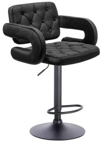 HR8403W Fekete modern velúr szék