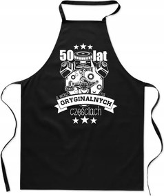 Konyhai Kötény pamut fekete Születésnap 50 éves vicces ajándék FA_461_cz