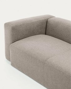 Bézs zsenília sarokkanapé Blok – Kave Home