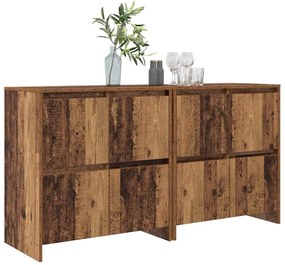 Oldalszekrények 2 pcs Régi fa 70 x 41 x 75 cm Faanyag