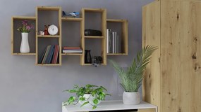 Aldabra Bilbao 7.0 fali polc, 129,5x65x20 cm, tölgy