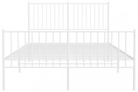 fehér fém ágykeret fej- és lábtámlával 140x200 cm