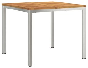 5 részes Kerti Étkezősor Tömör Fa Akác, Kültéri Étkezőasztal 90x90x74.5 cm Tömör Fa Akác
