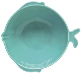 Porcelán hal alakú tál türkiz kék 14 cm