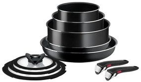 Tefal - Konyhai készlet 10 db INGENIO EASY COOK & CLEAN BLACK