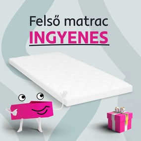 Boxspring ágy, 200x200, barna, APRIL