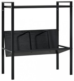 2-szintes fekete szerelt fa könyvespolc 52 x 28 x 59 cm