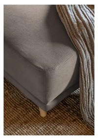 Világosbarna kordbársony kinyitható sarokkanapé (variálható) Lazy Lukka – Miuform