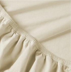 Billerbeck pamut jersey panacotta  színű gumis lepedő 180x200 és 200x200 cm-es matracra