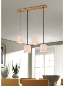 Bézs függőlámpa textil búrával Elmau – Trio